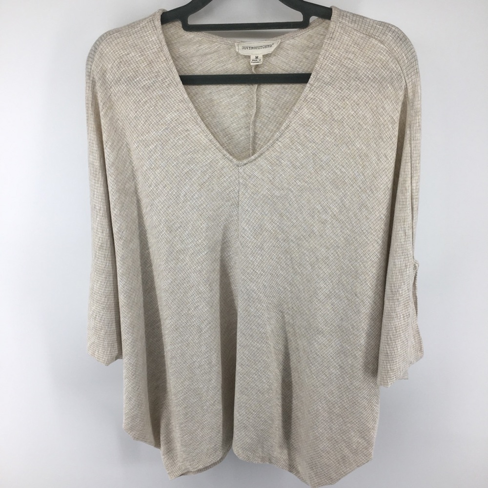Coverstitched Tan Poncho